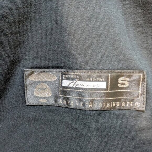 AAPE by A Bathing Ape Reversible Black Bandana T-Shirt Size Small - Picture 10 of 10